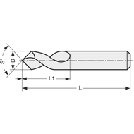 Sheet metal drill HSS WN 135° 3mm single-sided without chamfer